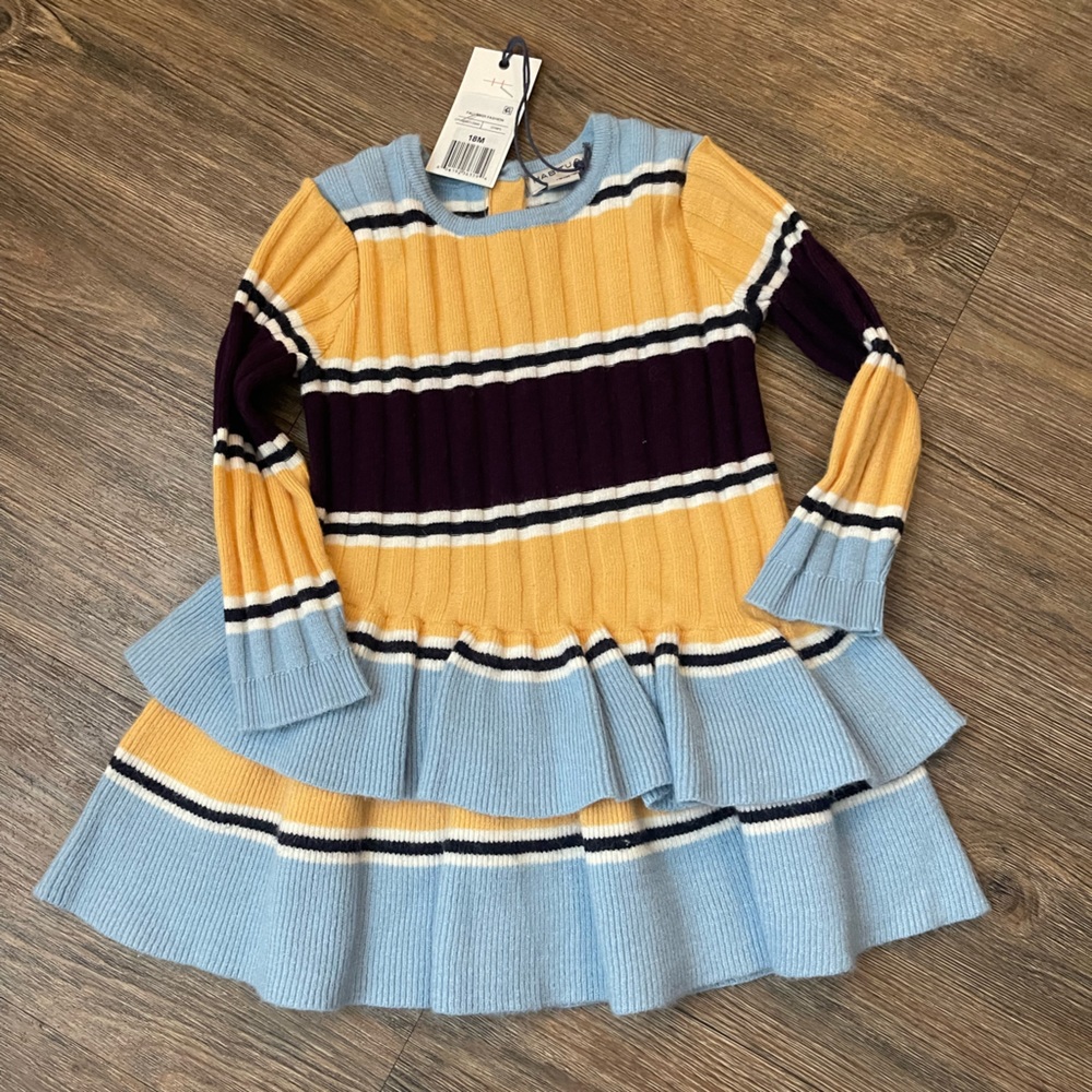 Habitual girls fall striped sweater dress.  Nwt 18 months